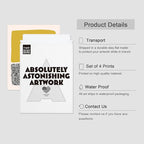 SIGNWIN Adhesive Canvas Poster Mid-Century Modern 1980s Geometric Color Blocks Abstract Shapes Illustrations Minimalism Decorative Rustic Cozy Zen for Living Room, Bedroom, Office - 11"x14"x4