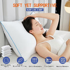 Bed Pillows for Sleeping - Pillows Queen Size Set of 4 Cooling Luxury Hotel Quality Pillow with Premium Plush Soft Down Alternative Fill for Side Back or Stomach Sleepers