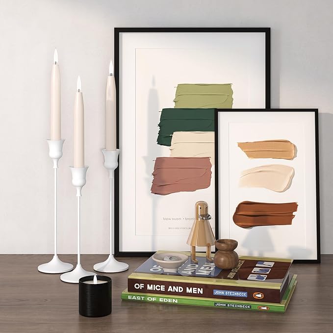 Candlestick Holders White, 12 Packs Taper Candle Holder for Candlesticks, Candle Sticks Holder Decor for Home Decor