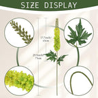 6PCS Delphinium Artificial Flowers 29.5" Realistic Green Silk Flowers Faux Snapdragon Flowers Long Stem Fake Hyacinth for Tall Vase Wedding Home Garden Decor (Green)