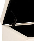 Joveco Storage Ottoman Bench, 51" Rectangle Long Bench, for Bedroom, End Foot of Bed, Living Room, Entryway, Beige