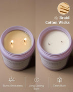 M&SENSE Lavender Citrus Candles, 19.4oz 110H Burn Time Large Natural Soy Candles for Home Scented, Stress Relief Aromatherapy Gifts for Mom Friends Teacher & Spa, Bath, Yoga