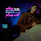 Drink Please Wait Neon Sign Dimmable Letters Neon Light for Wall Decor USB Powered LED Drinking And Wait Light Up Sign for Pub Man Cave Home Bar Restaurant Decor Party(16.7 * 12.8In)