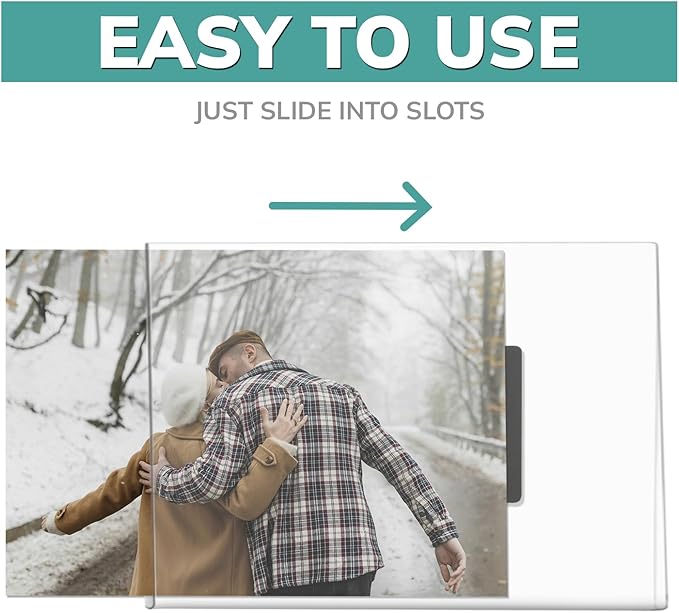 pbf 3-Pack 5x7 & 3-Pack 7x5 Magnetic Picture Frames for Refrigerator | Clear Magnetic Acrylic Frames | Magnetic Photo Holders for Fridge, Locker, Photo Board, Art Display, Sign Holder