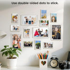 DomeStar Magnetic Acrylic Picture Frame 2.4 x 3.5 Inch, 8 Pack Double-Sided Holder for Refrigerator, Locker, or Metal Cabinet, Fits Instant Photo, Mini Film, Retro Camera, Notes & Pictures