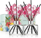 COCODOR Preserved Real Flower Reed Diffuser/Rose Perfume / 6.7oz(200ml) / 2 Pack/Reed Diffuser Set, Oil Diffuser & Reed Diffuser Sticks, Home Decor & Office Decor, Fragrance and Gifts