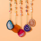 Agate Gemstone Dream Catcher 7 Chakra Tree of Life Dream Catcher with Rainbow Crystal Stones Handmade Dreamcatcher Wall Decor for Adults Boys Girls,Bedroom,Wedding,Garden,Bless Gift(Rainbow Moon)