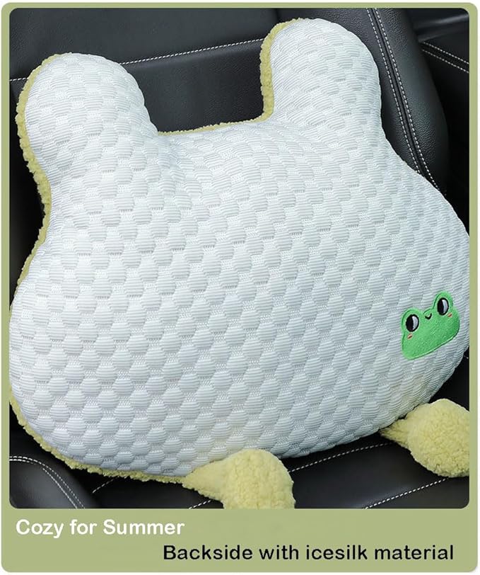 Frog-Shaped Car Seat Lumbar Pillow Back Support Pillow Car Pillow