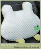 Frog-Shaped Car Seat Lumbar Pillow Back Support Pillow Car Pillow