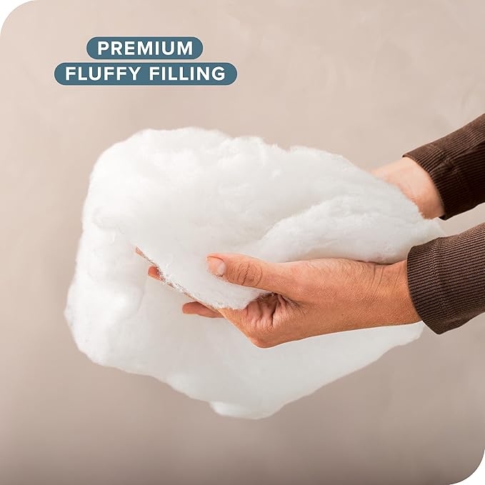 Bare Home Bedding Throw Pillows Insert - 26 x 26 Inches - Decorative Bed and Couch Pillow (Pack of 2, White)