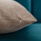 Decorative Pillow Covers 12x20 Taupe: 2 Pack Cozy Soft Velvet Rectangular Throw Pillow Cases for Farmhouse Home Decor