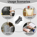 35 Pack Mini Metal Alligator Clips for Crafts Non-Slip Silicone-Coated Retro DIY Badge Small Clips (Glossy Black)