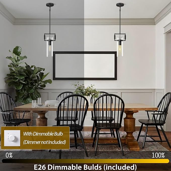 Black Pendant Lights Kitchen Island 2 pack,Modern Glass Knurled Pendant Light,12Inch Copper Kitchen Pendant Lighting Over Island,Farmhouse Island Lights for Kitchen Sink,Bathroom,Bedroom,Dinning Table