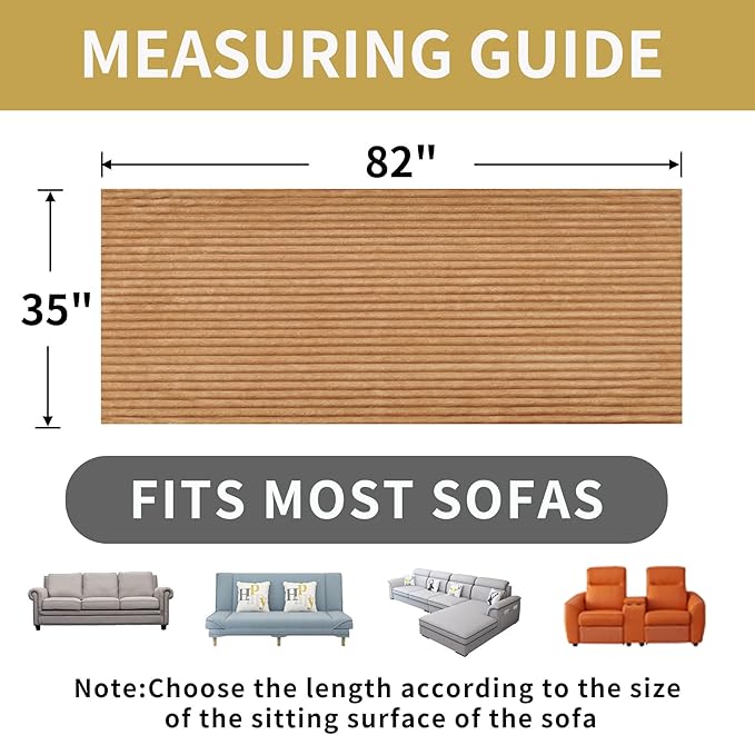 HAOMAIJIA Waterproof Couch Cover for Dogs Washable,Fuzzy Pet Couch Covers for Sofa,Thick Soft Dog Bed Cover Non-Slip Couch Covers for 3 Cushion Couch Sofa Pet Friendly (Khaki, 35" x 82")