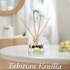 LOVSPA Reed Diffuser Set, Soothe Tahitian Vanilla Bean Scented Oil Diffuser with Sticks, Home Fragrance Accessories for Bathroom Shelf Decor, Aroma Diffusers for Home or Office Fall Decor, USA Made