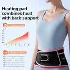Cordless Heating Pad for Back Pain Relief: 7000mAh Lower Back Massager with 6 Heat 6 Vibration, Portable Heating Pad for Cramps, Birthday Gifts for Women Men Mom Dad