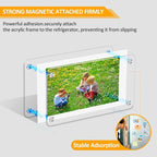15 Pack Magnetic Acrylic Picture Frame for Fridge, 2.36x3.54 Inch Polaroid Frame, Double Sided Refrigerator Magnet Picture Frame for Fujifilm Instax Mini, Clear Picture Display Frame