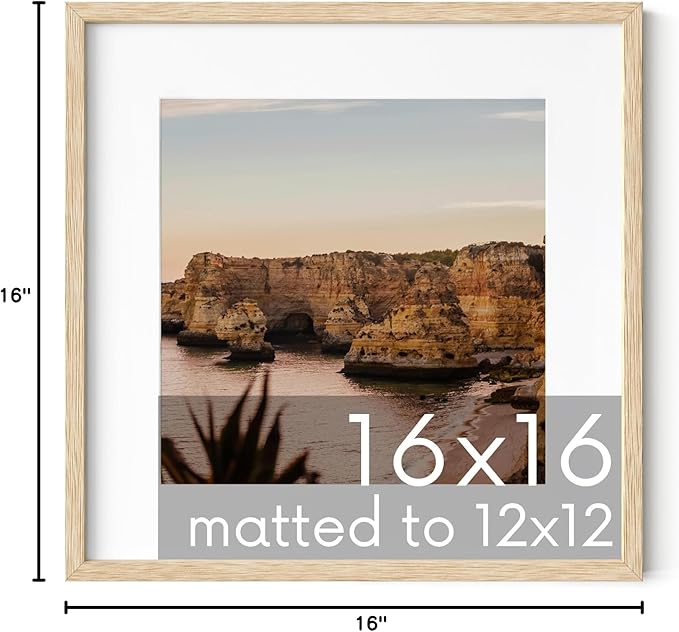HAUS AND HUES Beige Square Frame Set of 1-16x16