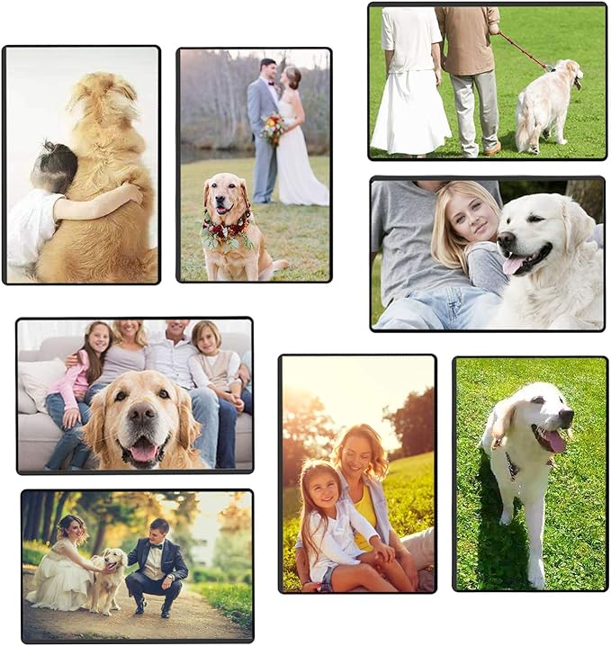 Magicfly Pack of 15 Magnetic Picture Frame with Clear Pocket, 4 x 6 Inches Refrigerator Photo Holder for Fridge Office Cabinet Locker, Black