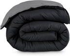 Bare Home Twin/Twin Extra Long Comforter - Reversible Colors - Goose Down Alternative - Ultra-Soft - Premium 1800 Series - All Season Warmth - Bedding Comforter (Twin/Twin XL, Black/Grey)