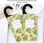 ROSE COTTAGE Large 12 Packs Sandalwood Hanging Closet Deodorizer Air Freshener Long Lasting Scented Sachets Smell Goods for House