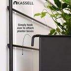 KASSELL Vertical Garden Wall Planter. Wall Mounted for Indoor Outdoor. All Metal Black Vertical Planter with No Assembly Required. Planter for Indoor Plants Flowers, Herbs, Succulents and Plants