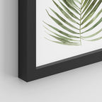 SIGNWIN Framed Banana Palm Monstera Leaf Wall Art, Set of 4 Green Pastel Wall Decor Prints, Nature Wilderness Wall Décor for Living Room, Bedroom - 11"x14" Black