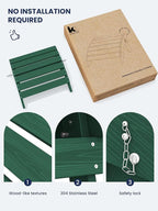 KINGYES Folding Adirondack Ottoman for Adirondack Chair, Green