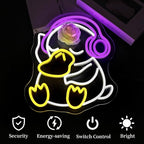 Neon Sign - Duck LED Neon Signs for Wall Decor, Cute Animal Light Up Sign for Bedroom, Party, Bar, Game Room & Kids Room Decor