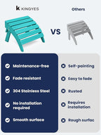 KINGYES Folding Adirondack Ottomans Set of 2 for Adirondack Chair, Aruba