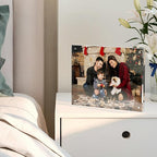 8x10 Acrylic Picture Frame 3 Pack, Clear Freestanding Double Sided Frameless Magnetic Photo Frames, Desktop Display Decor Gift