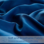 EASELAND Twin XL Down Alternative Comforter - Quilted Duvet Insert for All Seasons, Soft Lightweight with Corner Tabs, Summer Winter Warm Bedding, Navy 68×92 Inches