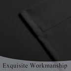 Fcosie Fire Retardant Curtains 54 inches Length (2 Panels, Black), 80% Blackout Drapes for Bedroom Living Room, Thermal Insulated Room Darkening Curtain with Antique Bronze Grommet Top, 42" Wx54 L