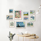 Vintage Eclectic Wall Decor Set of 9, Abstract Eclectic Prints Matisse Van Gogh Claude Monet Maximalist Famous Artist Painting Aesthetic Pictures, Trendy Maximalism Poster for Aesthetic Bedroom,