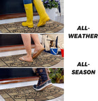 Durable Welcome Door Mats, 24"x36" Heavy-Duty Large Welcome Mat for Front Door with Non-Slip Rubber Backing, Door Mats for Outside Entry High Traffic Area（Leaves）