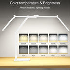 36 W 3000 LM Ultra Bright Architect Desk Lamp with Base, 47.4 Inch Wide Tall Overhead Desk Light for Home Office, Dimmable Table Light with Remote for Desktop Working,Drafting,Reading