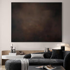 SIGNWIN 46"x60" Extra Large Framed Wall Art Dark Brown Abstract Moody Illustration for Home Living Room Bedroom Decor (Frame Assembly Required)