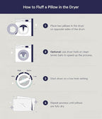 SNUG&COZY Luxury Goose Down Feather Pillow Inserts - 18x18IN, Double Layered Down-Proof Design, Ultra-Soft Cover, High Fill Weight, Pack of 2, White