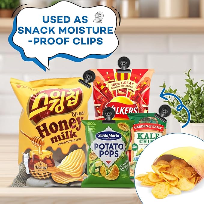 DIYMAG Hanging Photo Magnetic Clips, 20 Pack Fridge Magnets Heavy Duty Holder Party Graduation Collage Picture Display Diy Clip for Refrigerator Home Whiteboard Office Locker Classroom Balck