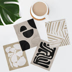 SIGNWIN Adhesive Canvas Poster Tropical Mid-Century Modern Hawaiian Geometric Print Abstract Shapes Illustrations Minimalism Decorative Rustic Cozy Zen for Living Room, Bedroom, Office - 11"x14"x4