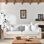 26x26 Euro Throw Pillow Inserts-Down Feather Pillow Inserts-Cotton Fabric-Set of 2-White.