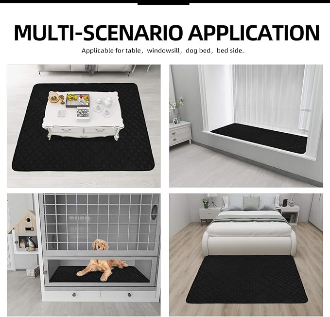 Easy-Going Sectional Couch Covers for Dogs L Shape Sofa Cover Reversible Sofa Slipcover Chaise Lounge Cover Furniture Protector Cover for Pets Dog Cat (42 x 68 inches, Black/Black)