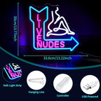 Lady Neon Signs for Wall Decor LED Neon Sign for Room Neon Light Sign for Wall Decor Birthday Party USB Powered