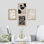 SIGNWIN Adhesive Canvas Poster Tropical Mid-Century Modern Hawaiian Geometric Print Abstract Shapes Illustrations Minimalism Decorative Rustic Cozy Zen for Living Room, Bedroom, Office - 8"x10"x 4