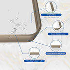 WEER 50x30 Inch Bronze Bathroom for Wall, Farmhouse Oil Rubbed Bronze Mirror, Rectangle Bronze Vanity Mirror with Aluminum Alloy Brushed Metal Frame, Tempered Glass, Anti-Rust (Horizontal/Vertical)