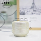 Mini Succulent Planter Set – 3.7 Inch Ceramic Pots with Drainage for Indoor Plants, Small Decorative Flower Pots for Cactus and House Plants, Set of 4