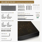 SIGNWIN 36"x60" Extra Large Framed Wall Art Dark Floral Meadow Moody Wildflower Field in Deep Earthy Tones Illustration for Home Living Room Bedroom Decor (Frame Assembly Required)