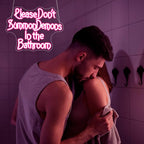 Neon Sign, Please Don't Summon Demons in the Bathroom Neon Signs for Wall Decor Neon Pink LED Signs Room Neon Light Up Signs Home Decor for Bedroom Club Party Bars Shop USB Operated