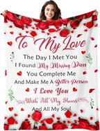 Gifts for Her Wife Girlfriend - To My Love Blanket - Anniversary Wedding Gift for Women - Romantic I Love You Gifts for Her - Wife Girlfriend Birthday Gift Ideas - Christmas & Valentines Day - 60"x80"