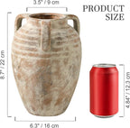 Ceramic Flower Vase Home Decor - Farmhouse Flower Vases Rustic Vintage Style Aesthetic Modern for Table Living Room Kitchen Bedroom Decoration House Desk Decorative Accessories Gift (Vintage)